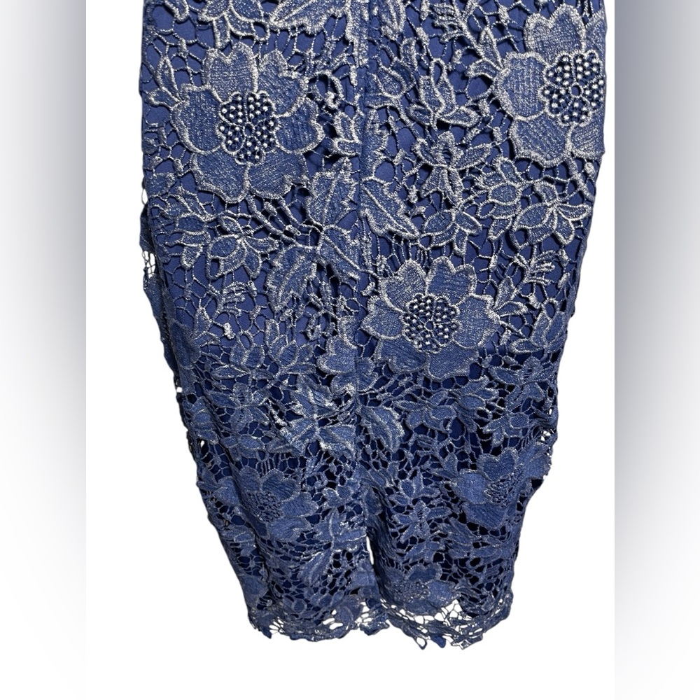 NWT Newβ York & Company dress size 12 stunning royal blue metallic sheath dress - Picture 7 of 13